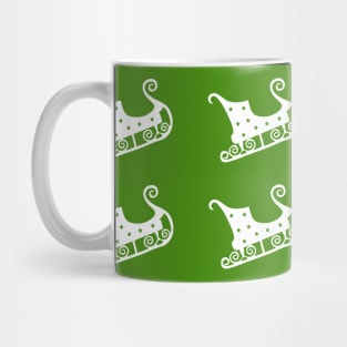 Santa's sleigh christmas regular green pattern Mug